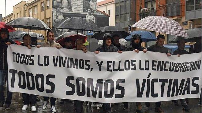 Imagen historica manifestacion Astorga Espana