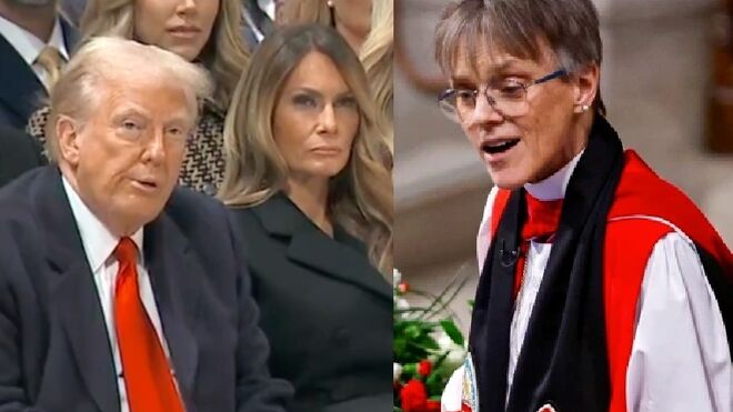 anti Trump presencia Trump Misericordia transgenero